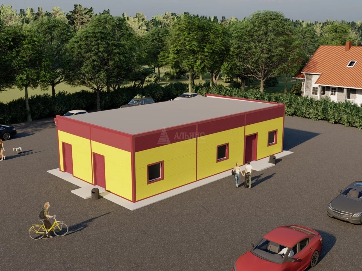 3D визуализация Магазин из сэндвич-панелей - фото 3