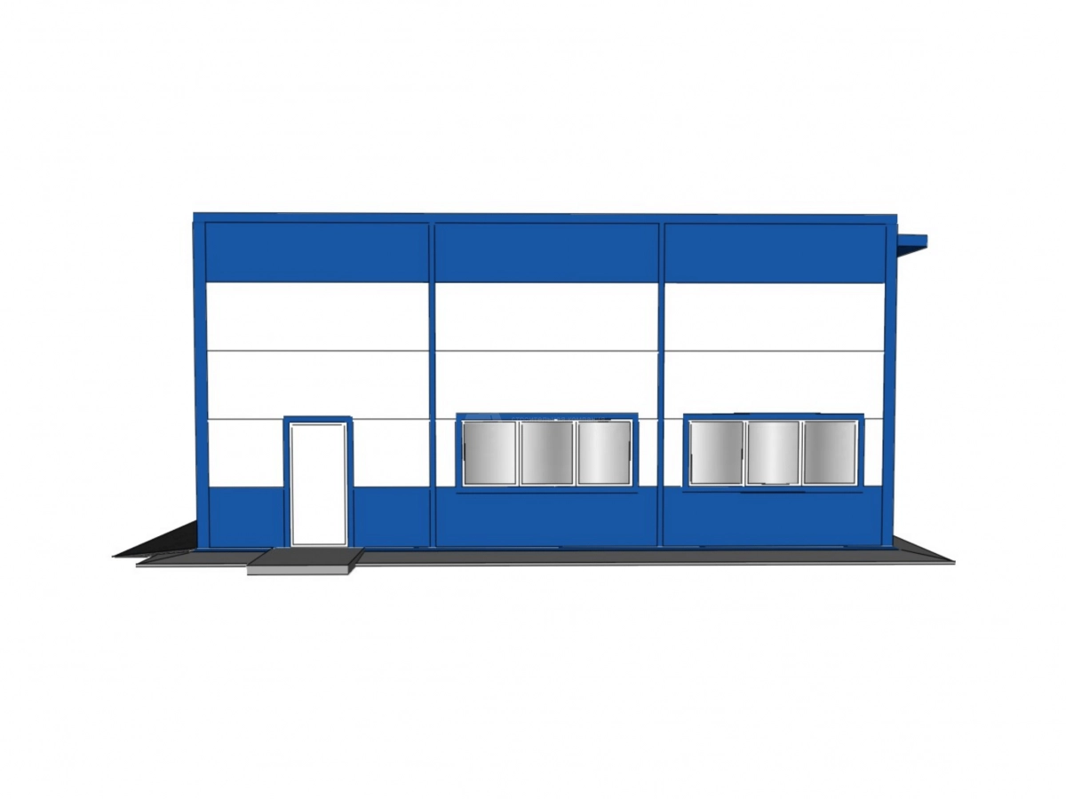 3D визуализация Автомойка из сэндвич-панелей - фото 14