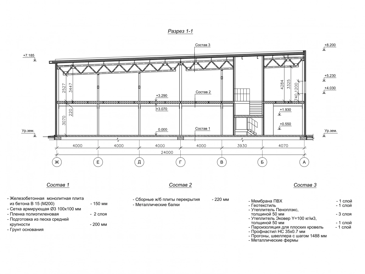Планировка СТО из сэндвич-панелей -  фото 5