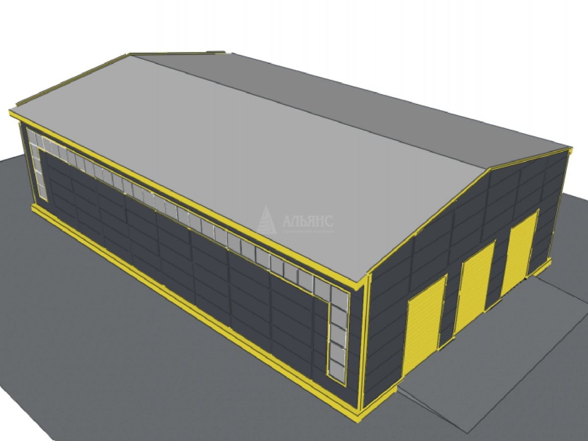 3D визуализация Грузовое СТО из сэндвич-панелей - фото 10